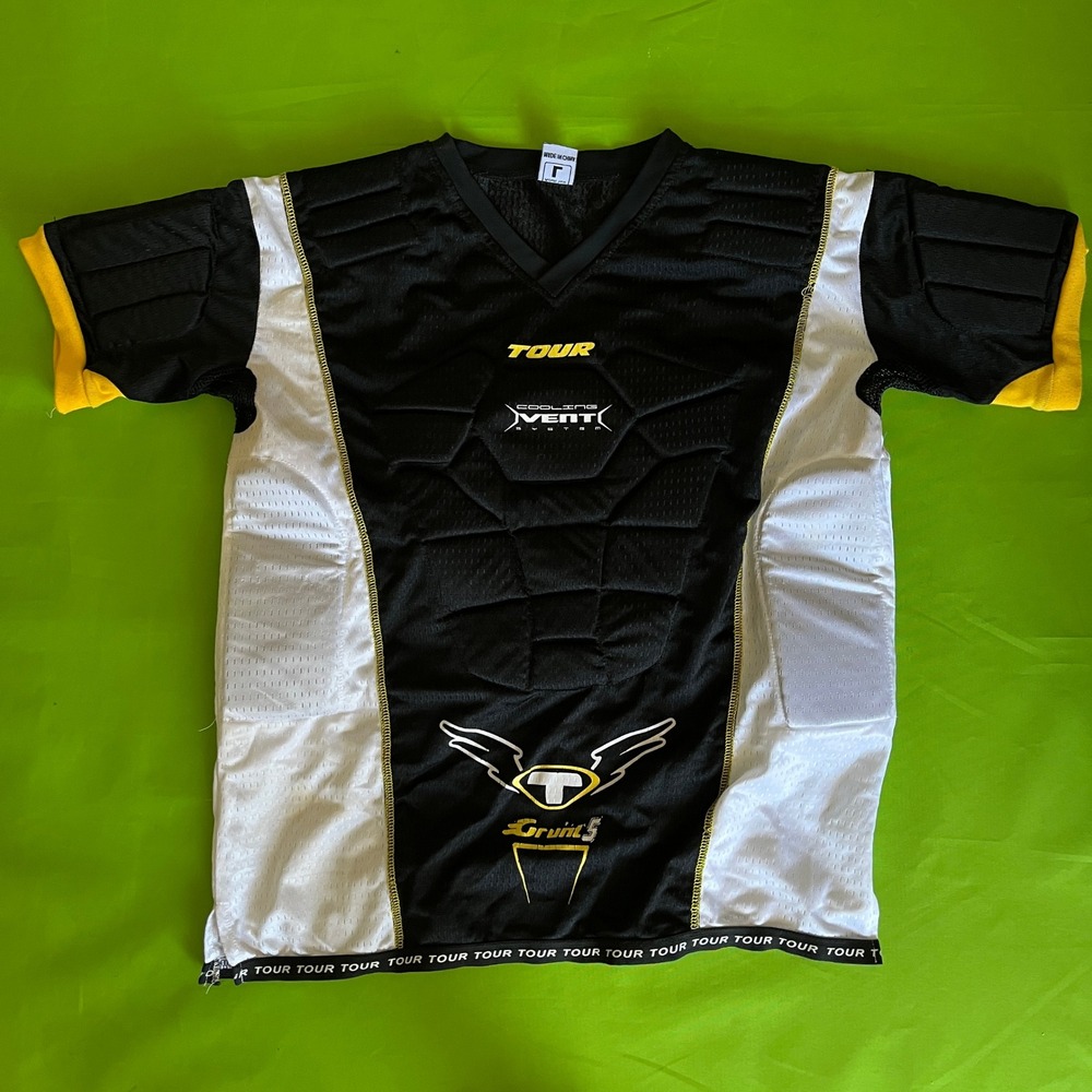 Tour Grunt 5 RTX Padded Hockey Shirt Mens Large Black White Cooling Vent System
